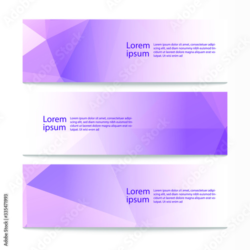 Vector abstract geometric design banner web template. Modern design background set. Vector illustration
