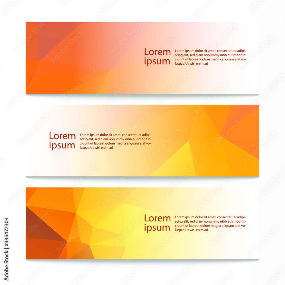 Fototapeta premium Vector abstract geometric design banner web template. Modern design background set. Vector illustration