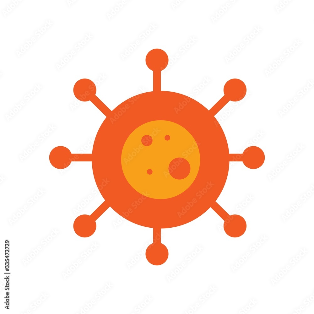 Influenza Covid Virus Flat Icon Vector Illustration Influenza Covid Virus Flat Icon Vector Illustration
