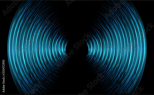 Sound waves oscillating dark light