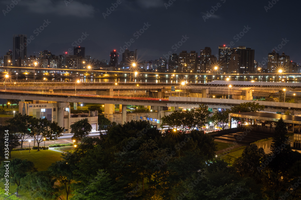 Taipei city at night