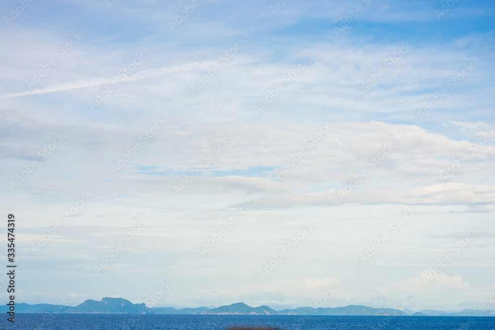 Landscape of sea and blue sky summer concept Landscape of sea and blue sky summer concept