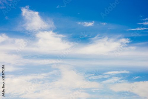 Blue sky background with tiny cloud