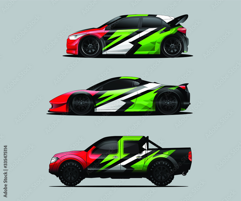 Car decal graphic wrap vector pack, abstract background Car decal graphic wrap vector pack, abstract background