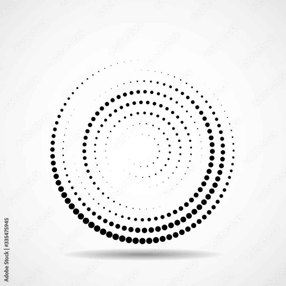 Abstract dotted circles. Dots in circular form. Vector design element Abstract dotted circles. Dots in circular form. Vector design element