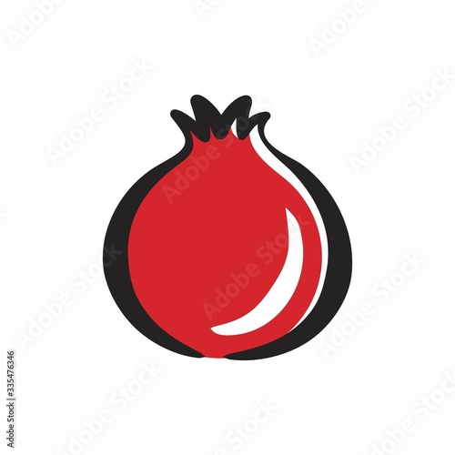 pomegranate logo vector. Fruit logo concept.