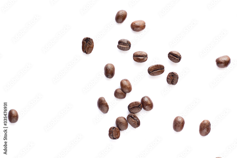 coffee beans on white background coffee beans on white background