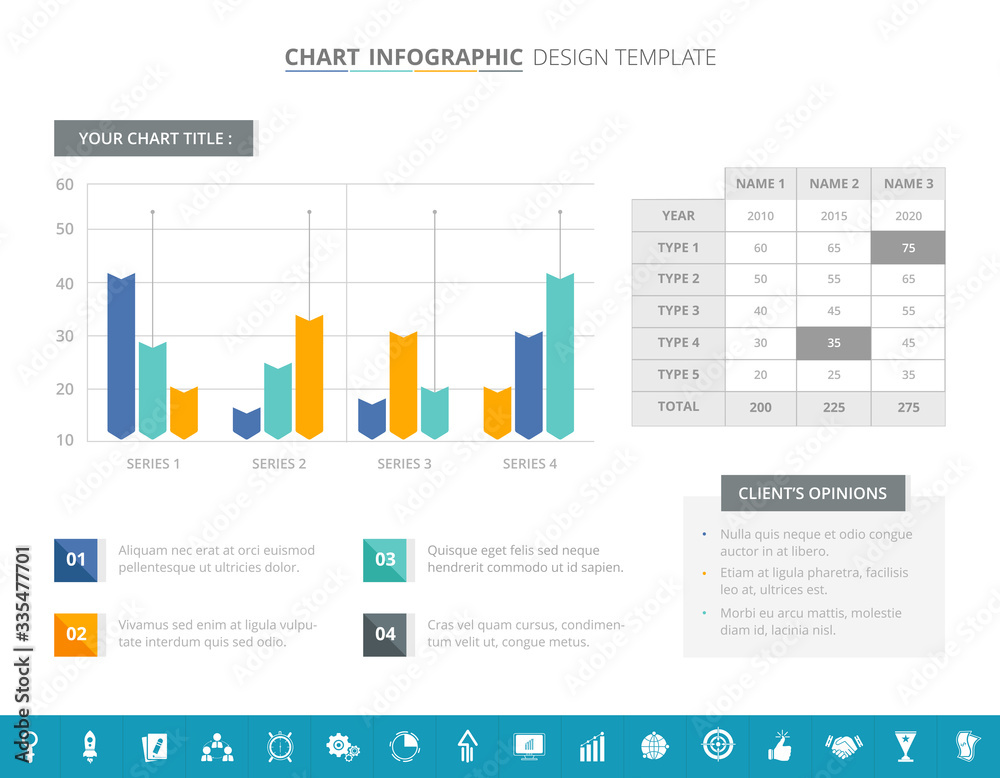 Bar Chart Infographic Template - Vector Illustration Bar Chart Infographic Template - Vector Illustration