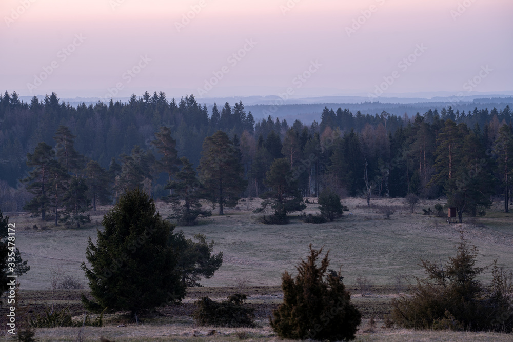 Fototapeta premium Alter Berg bei Böttingen Kreis Tuttlingen in Baden-Württemberg