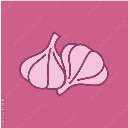 Garlic vector icon illustration design template © Ony98