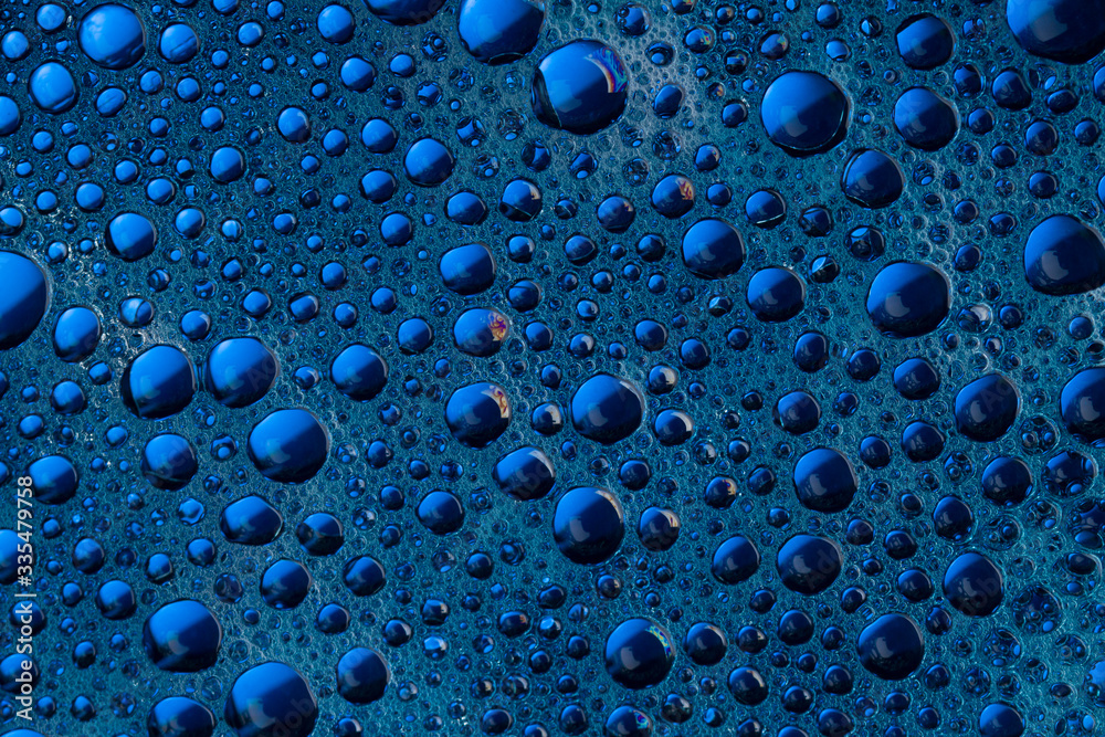 Blue bubbles abstract background . Soft focus Blue bubbles abstract background . Soft focus