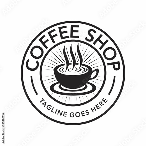 coffee shop logo concept