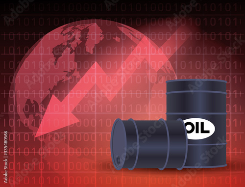 oil price market with barrels
