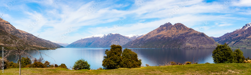 Lake Wakatipu panoramoc view, New Zealand