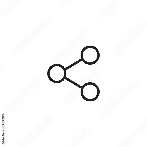 Share icon vector. Share icon isolated on white background. Share icon modern symbol for graphic and web design. Share icon simple sign for logo, web, app, UI.