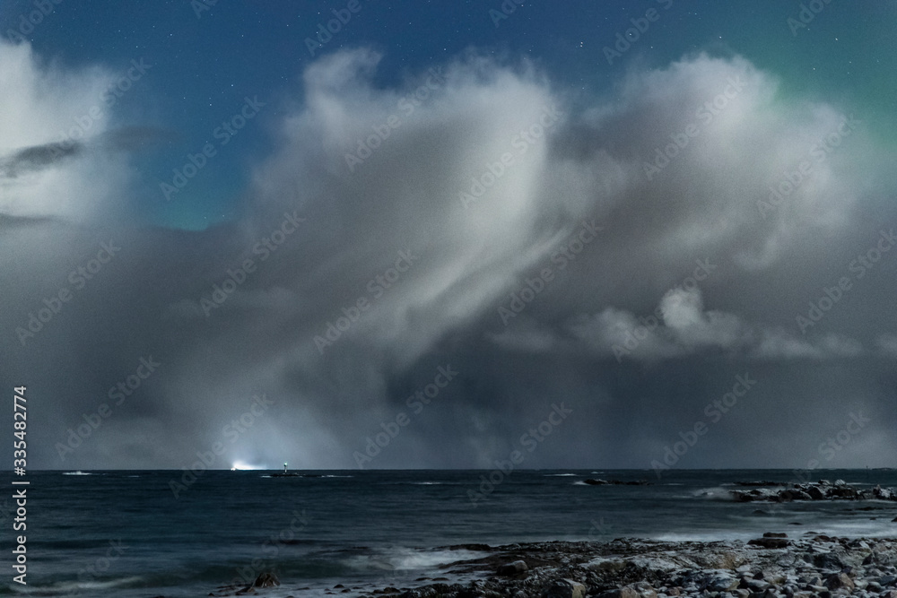 storm over the sea