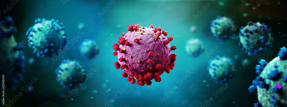 Coronavirus Covid-19 background - 3d rendering Coronavirus Covid-19 background - 3d rendering