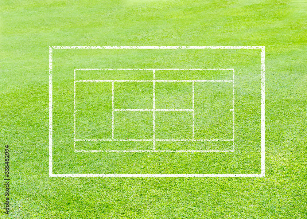 Fototapeta premium Court de tennis sur gazon 