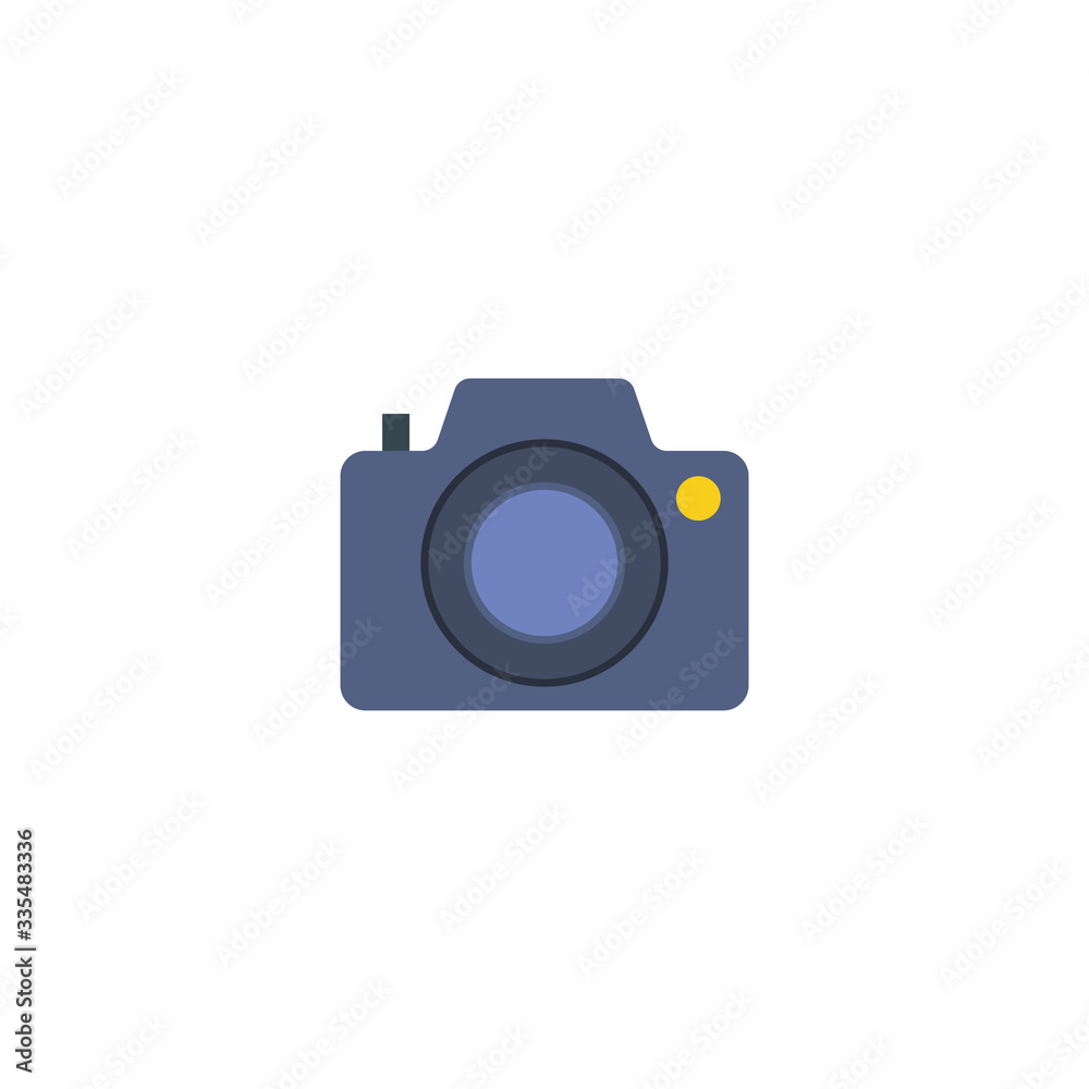 Camera Icon in trendy flat style isolated on white background. Photo sign. Photograph, photographer, flash, device, shot symbol