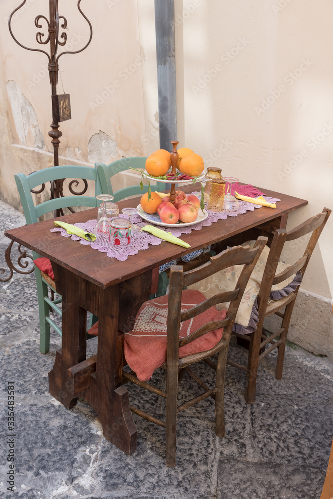 Typical Sicilian tables restaurants
