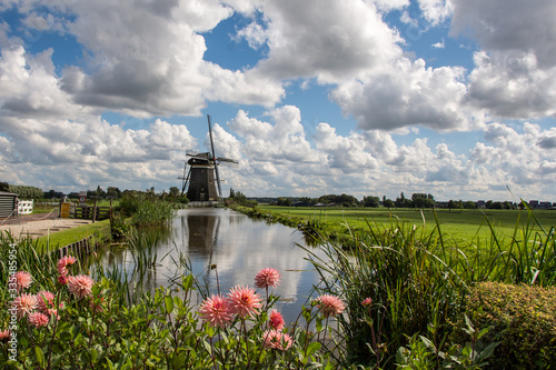 Windmills near Leidschendam, South Holland, Netherlands  photo