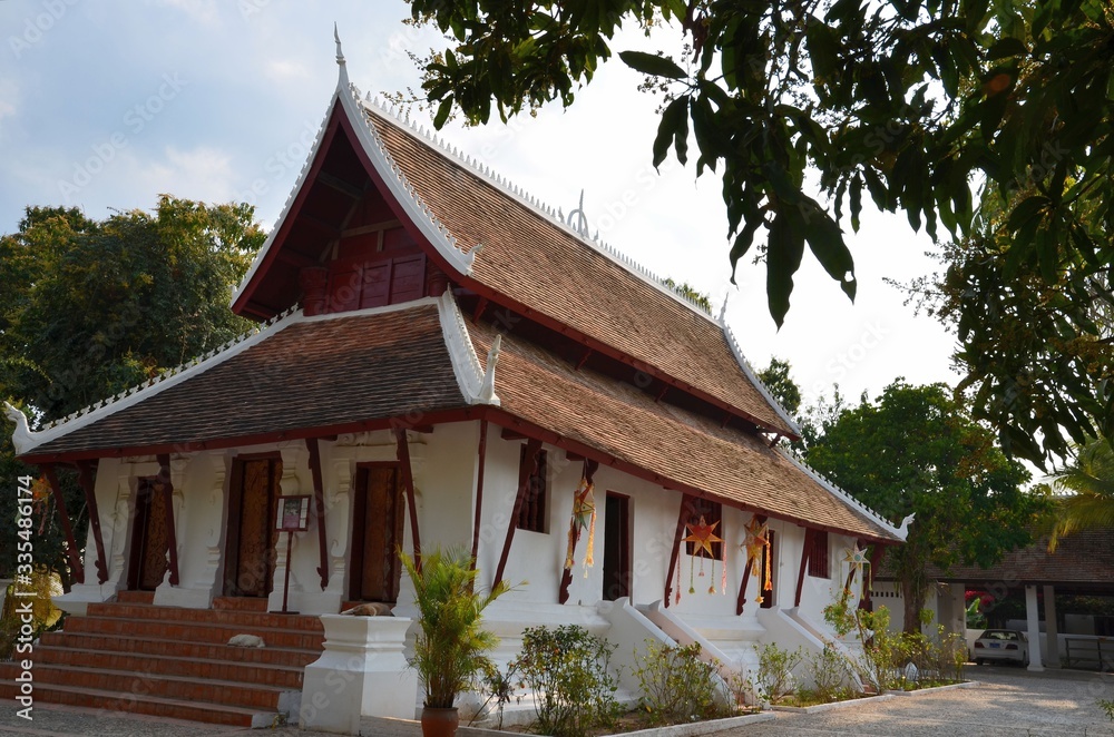 Wunderschönes Kloster-Gebäude in Luang Prabang, Laos Wunderschönes Kloster-Gebäude in Luang Prabang, Laos