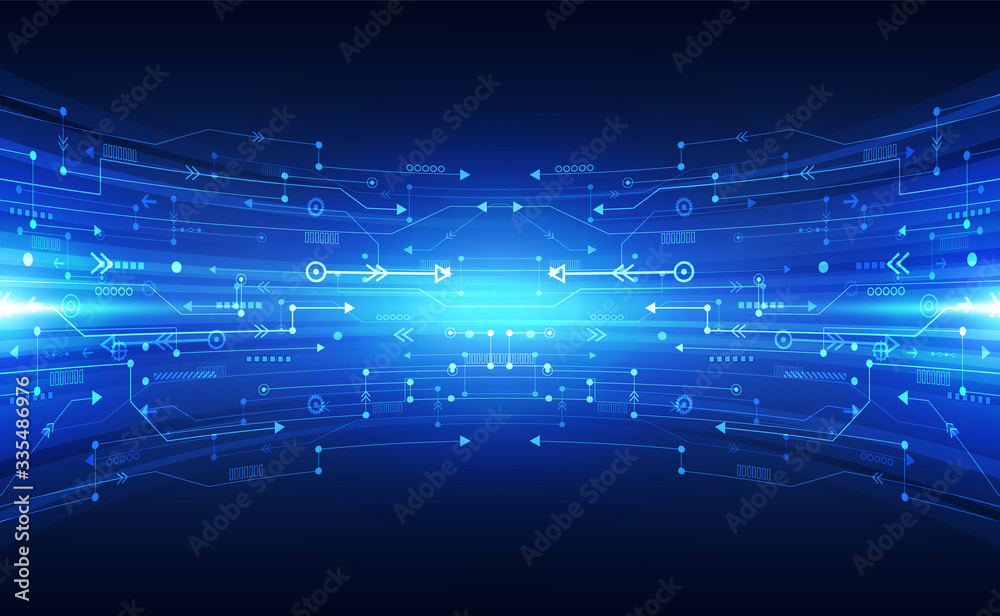 Abstract vector  futuristic  blue connection high digital technology concept. background illustration