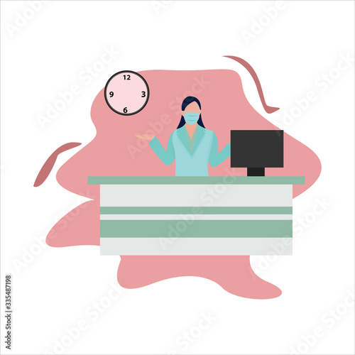 Flat Vector Illustration Background Concept Style Isolated Corona Virus.