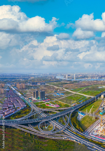 Urban transportation hub of Shanghai, China