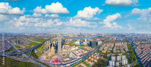 Urban transportation hub of Shanghai, China