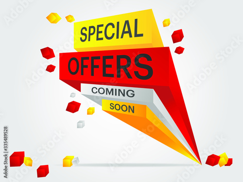 Offer tags for advertising business works, vectors, special offers, sale, mega discount