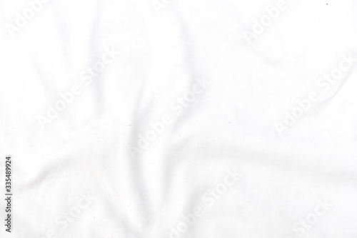 Abstract white fabric texture background. Wavy white cloth. 