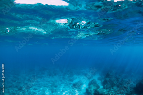 Tropical transparent sea underwater in tropics