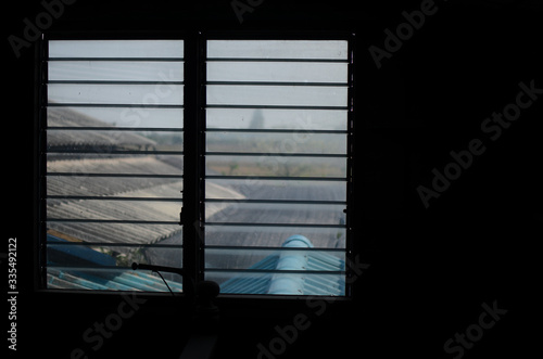 window in the dark