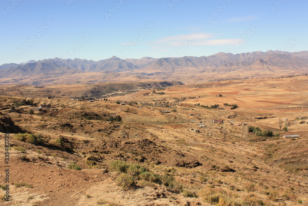 Paysage Malealea Lesotho Afrique - Malealea Landscape Africa Paysage Malealea Lesotho Afrique - Malealea Landscape Africa
