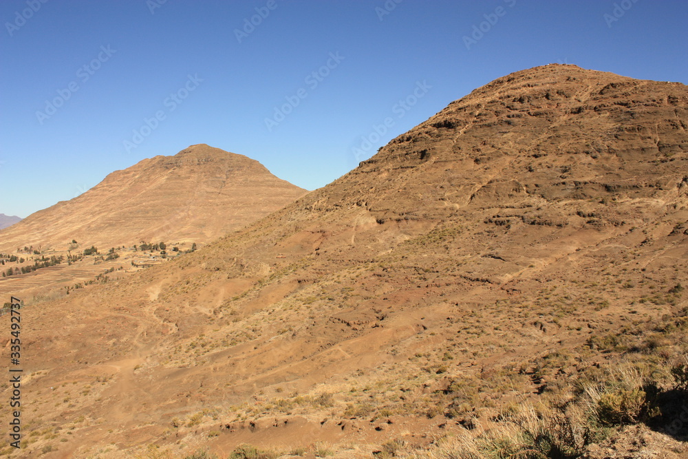 Paysage Malealea Lesotho Afrique - Malealea Landscape Africa