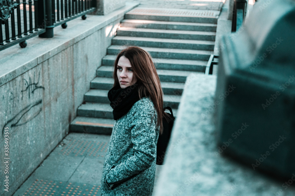 Fototapeta premium girl on the street