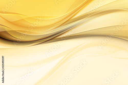Waves abstract gold background. Trendy modern design. 