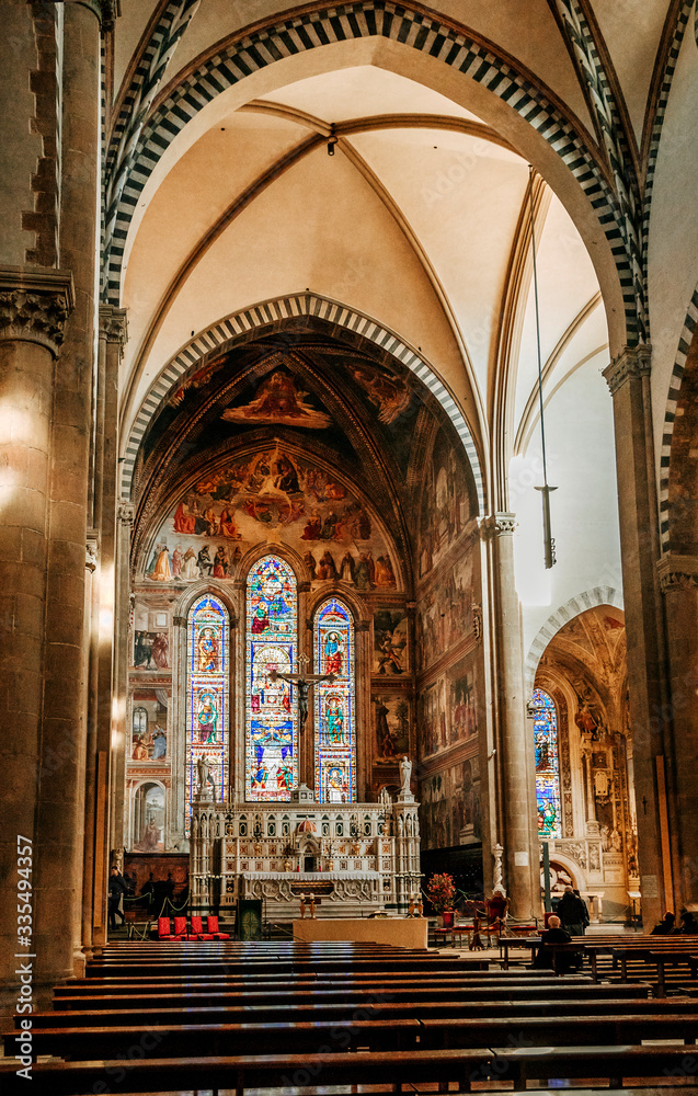 Santa Maria Novella, interior, Florence.