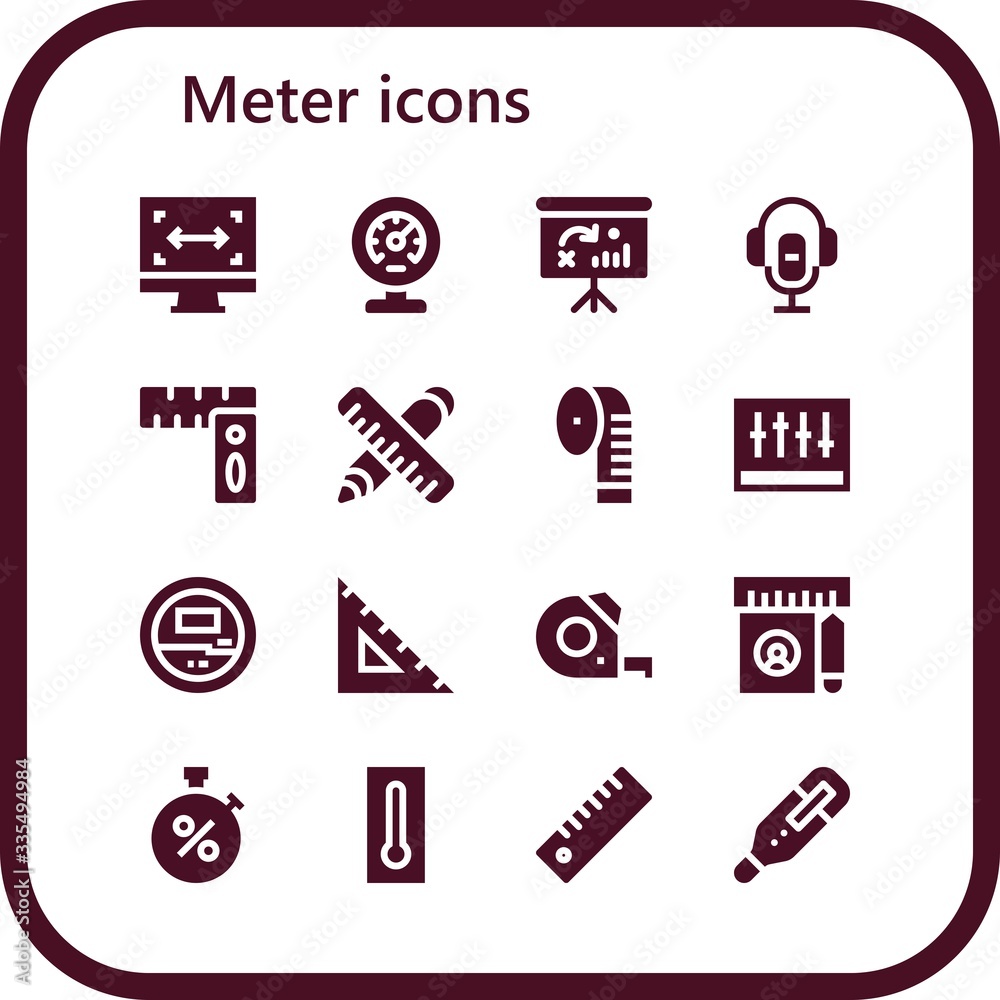 meter icon set