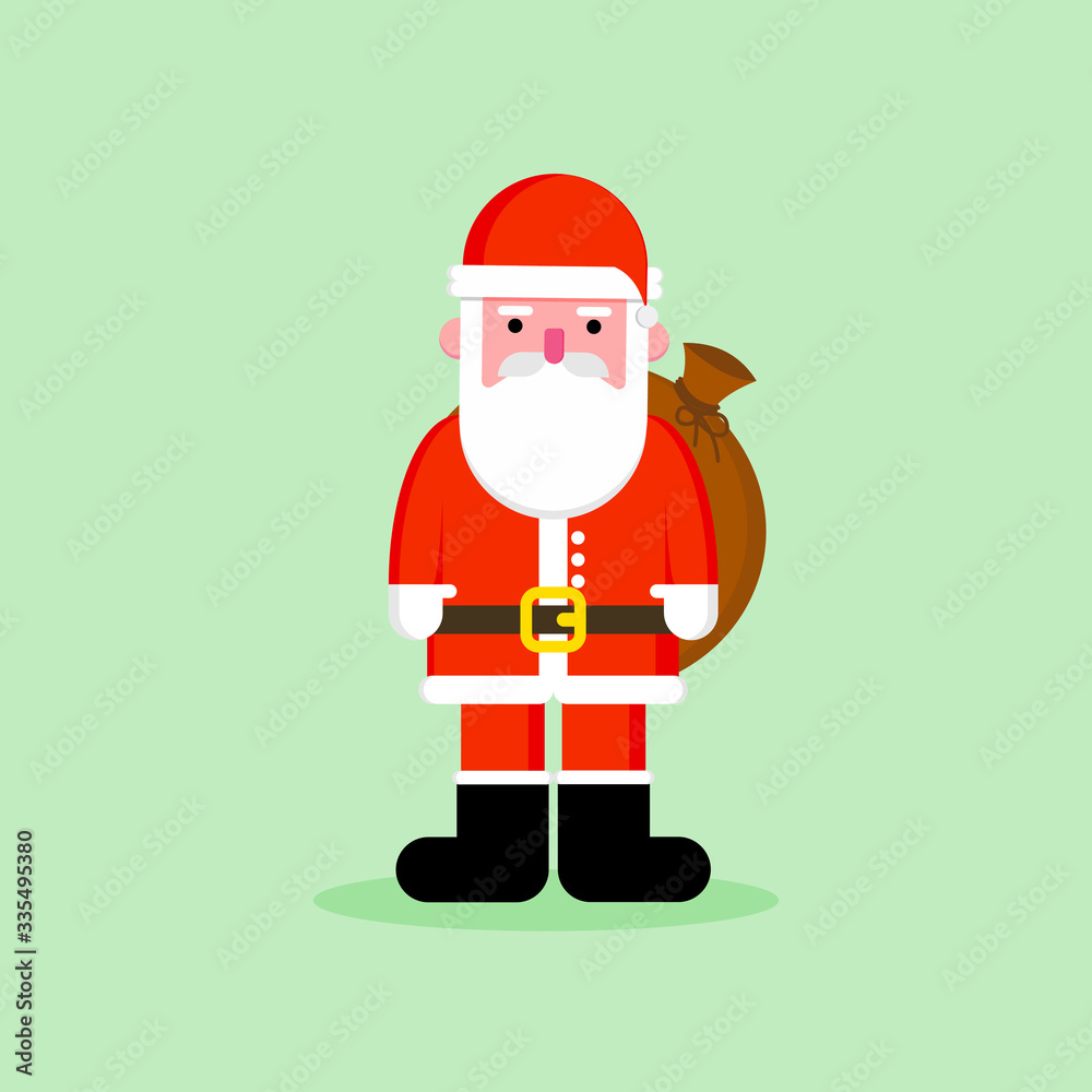 Cartoon Christmas illustrations isolated on color background. Funny happy Santa Claus character Cartoon Christmas illustrations isolated on color background. Funny happy Santa Claus character