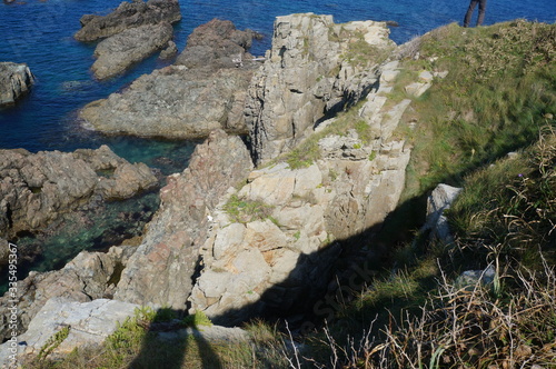 This is a picture of Nyudo Cape in Japan. This is a cape that protrudes into the Sea of ​​Japan. Located in Oga City, Akita Prefecture.