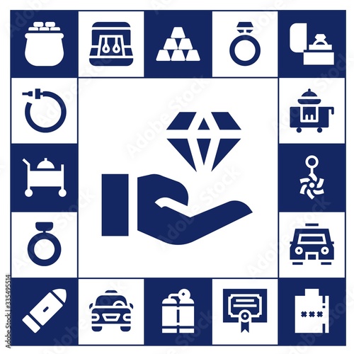 silver icon set