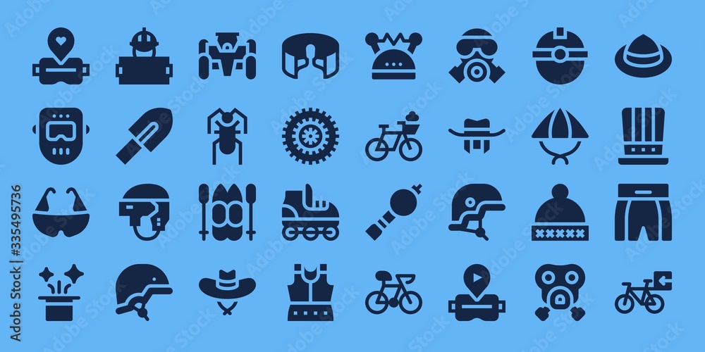 helmet icon set