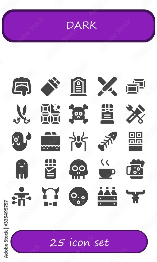 Modern Simple Set of dark Vector filled Icons Modern Simple Set of dark Vector filled Icons