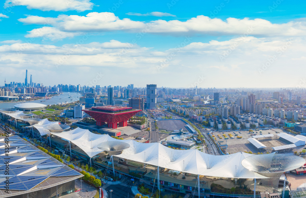 Obraz premium The city scenery of Shanghai, China