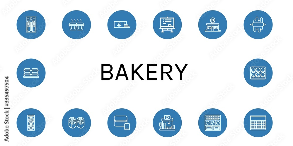 bakery icon set bakery icon set