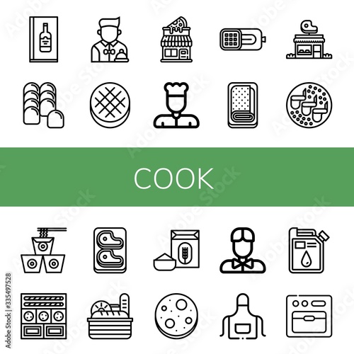 cook icon set