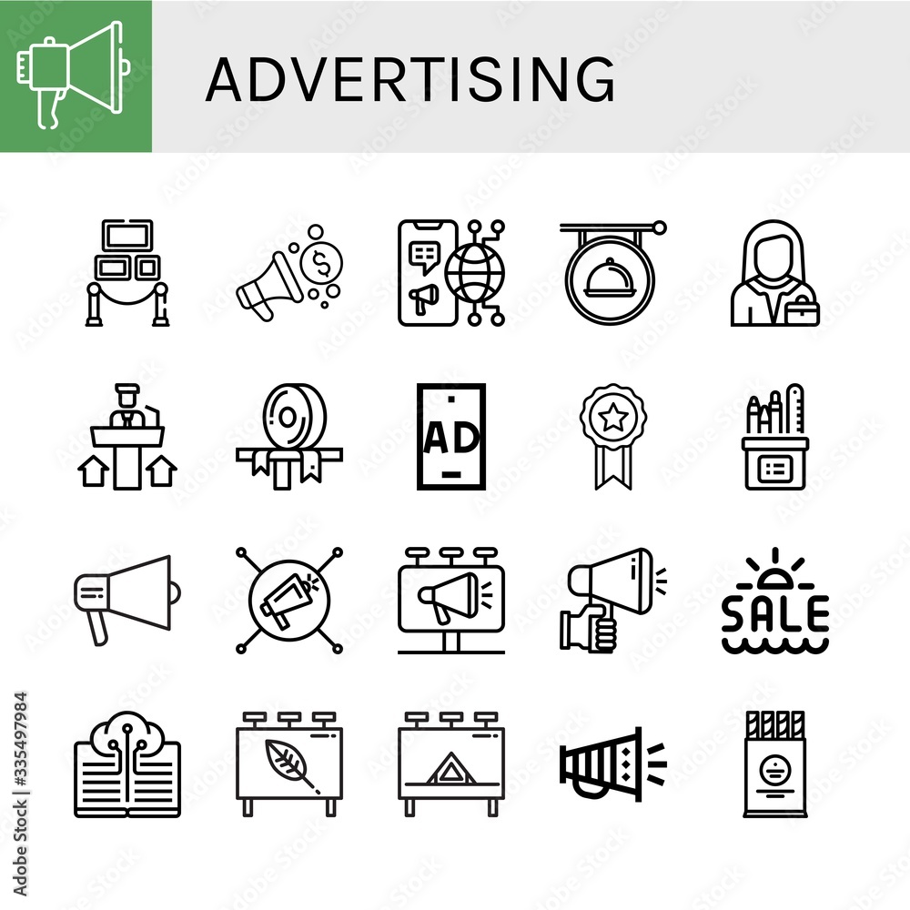 Fototapeta premium Set of advertising icons
