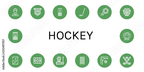 hockey icon set